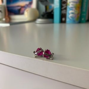 Juicy Couture Magenta Pink Heart-Shaped Studs💓